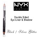 NYX - Double Sided Eyeliner & Eyeshadow - Black and Glitter Silver