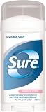 Sure Invisible Solid - Anti-Perspirant and Deodorant, Powder Scent, 2.6-Ounces (Pack of 6)