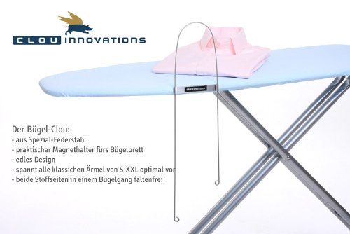 Accessoire de repassage en acier inoxydable avec support magnétique, Pour chemises, chemisiers et Pullovers - Repassage facile et professionel sans jeanette