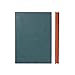 Daycraft PU Soft LEATHER Signature Notebook - A6, Green, LINED, Ribbon Bookmark - 6.5