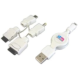 RM 5コネマルチUSB充電コネクター FOMA/Soft Bank/au/WILLCOM/DS Lite/PSP対応 RX-JKM949WH