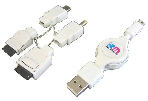 RM 5コネマルチUSB充電コネクター USB充電ケーブル FOMA/Soft Bank/au/WILLCOM/DS Lite/PSP対応 RX-JKM949WH