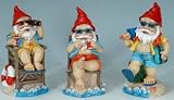 Set of 3 Gnomes on Tropical Vacation