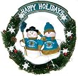 Jacksonville Jaguars 20" Team Snowman Wreath - Football Sports Merchandise