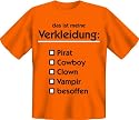 lustig bedrucktes Faschings-T-Shirt " Meine Verkleidung !!! " Gr&ouml;&szlig;en S - XXL