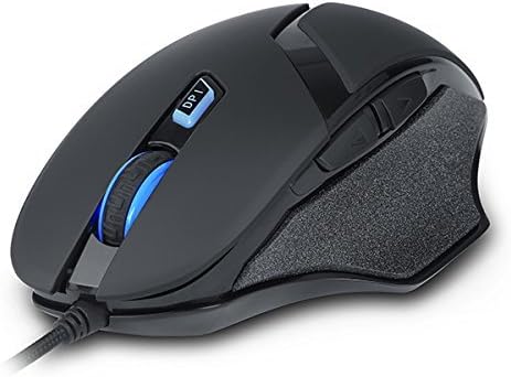 UCtech 4000 DPI Optical Wired USB Gaming Mouse, 6 Programmable Buttons, 5 Color Breathing LED, Omron Micro Switches