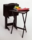 5pc TV Table Set in Black Finish By Winsome Wood