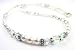 April Crystal Swarovski Crystal Birthstone Beaded Necklaces in .925 Sterling Silver with White Pearls and Adjustable 2 Inch Extension.