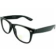 New OG Vintage Buddy NERD Wayfarer Blues Brothers Clear Sunglasses - Black