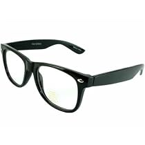 80s Collection Emo Poser Nerd Retro Clear Lens Wayfarer Glasses