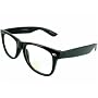 New OG Vintage Buddy NERD Wayfarer Blues Brothers Clear Sunglasses - Black