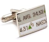 Stock Market Ticker Financial Cufflinks Cuff Links