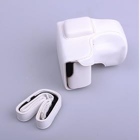 BestDealUSA Pro Faux Leather Case Pouch Bag for Sony NEX5 NEX5C White
