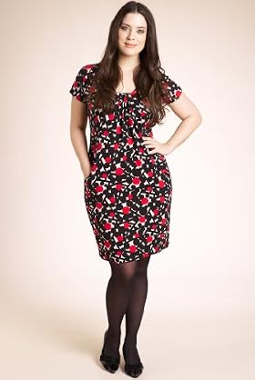 Plus Geometric Spot Print Jersey Dress