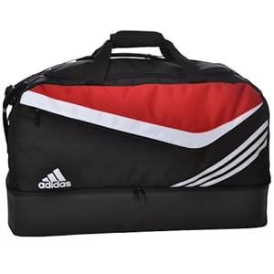 Amazon.com: Adidas Football Team Sports Holdall Kit Bag - Small - Black/Red/White - E44284 