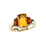 14K Yellow Gold 2 2/3 ct. Citrine and 7/8 ct. Madeira Citrine Ring