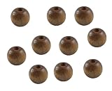11mm Round Sandalwood Loose Beads 10 Pcs