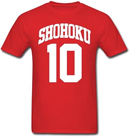 ZAKE Cheap Men's Shohoku number 10 T-Shirts red Medium