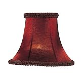 Livex S157 Chandelier Shade Red Silk Bell Clip Shade