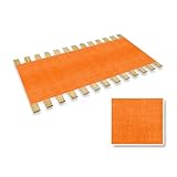 IMAGE OF Orange Burlap Jute Twin Size Bed Slats Bunkie Board Support Roll