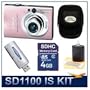 Canon Powershot SD1100 Digital Camera (Pink) - Best Selling Super-Savings Bundle