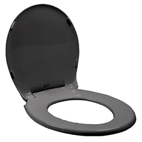 American Standard 5322.011.178 Rise and Shine Round Toilet Seat with Cover, Black