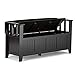 Simpli Home Acadian Entryway Bench, Black