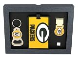 Green Bay Packers - NFL Bottle Opener Key Ring, Luggage Tag, Money Clip Gift Set