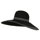 Polka Dot Sewn Braid Hat - Black W25S58D