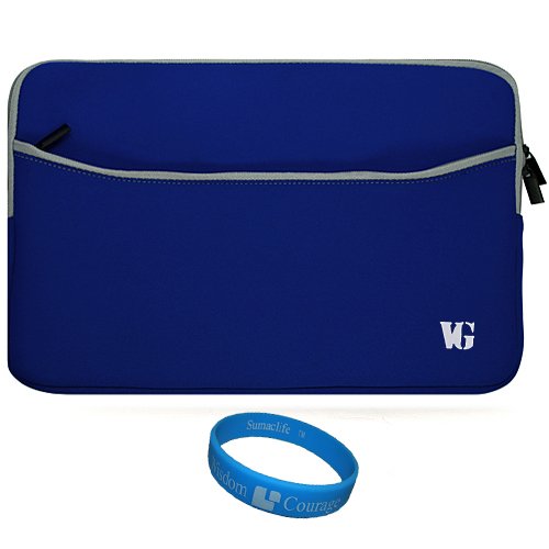 Dispirited SumacLife Scratch Resistant Neoprene Sleeve Watchful Carrying Case Cover for Pandigital Star 7-inch Media Android Tablet + SumacLife TM Clear-sightedness Courage Wristband