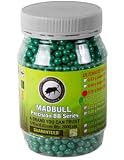 Mad Bull Snipe Grade 6mm plastic airsoft BBs, 0.36g, 2000 rds, green Mad Bull Snipe Grade 6mm plastic airsoft BBs, 0.36g, 2000 rds, green