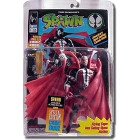 Spawn Hamburger Head Action Figure with Comic Book