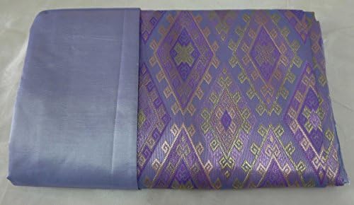 Thai Myanmar Periwinkle Purple synthetic Silk Fabric Tops Skirt Dress SE101