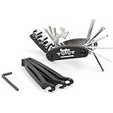 WOTOW 16 in 1 Multi-Function Bike Bicycle Cycling Mechanic Repair Tool Kit With 3 pcs Tire Pry Bars Rods