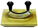 Kitchen & Housewares : Typhoon Zen Beech Wood Small Hachoir Set with Stainless Steel Mezzaluna