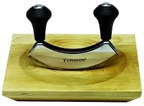 Typhoon Zen Beech Wood Small Hachoir Set with Stainless Steel Mezzaluna