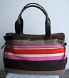 Kate Spade Luggage Stripe Henry Business Bag Purse Tote Multi