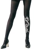 Opaque Lycra Sexy Tights Hosiery Leg Wearwith Laser Dragon Print