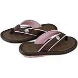 West Virginia Mountaineers Ladies Brown-Pink Team Logo Emblem Flip Flops