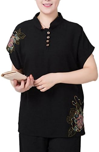 Women's Paragraph SpLicing Printed T-Shirt Sweater BLack2XL