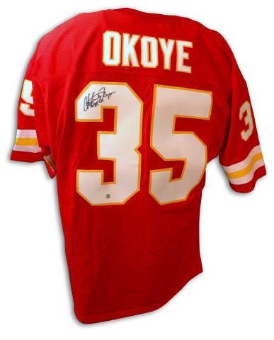 Christian Okoye Kansas City Chiefs Autographed Throwback Jersey