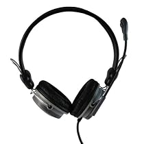 Professional Keenion KDM-522 Lightweight Hi-Fi Stereo Headphone, With Microphone & In-Cord Volume Control - Black/ Grey