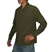 Mens Eddie Bauer High Quality Thermal Sport Long Sleeve Polo Sweater - Army Green (Size: L)