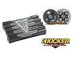 PAIR OF KICKER DS650 6&frac12;'' 2-WAY COAXIAL SPEAKER AND ONE KICKER KX150.2 150 WATT 2 CHANNEL AMP