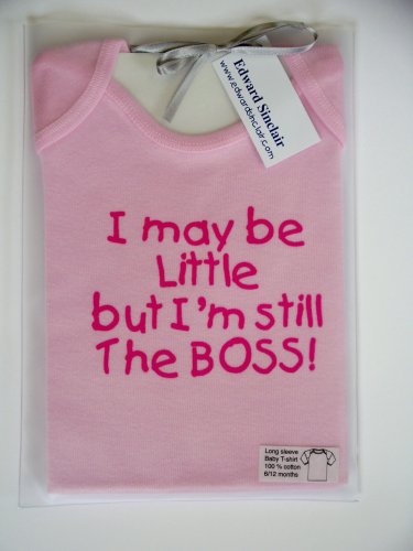Childrens Toyshop  Toys : I may be little but I'm still the boss' pink 0-6 months long sleeve tee