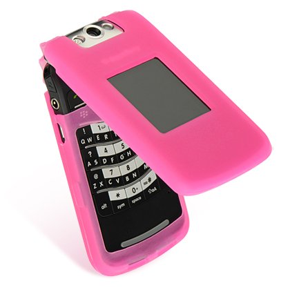 Hot Pink Premium Silicone Skin Cover Case Cell Phone Protector for BlackBerry Pearl Flip 8220