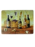 French Wine Bottles Tempered Glass Cutting Board / Cheese