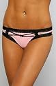 Betsey Johnson The Zipper Strip Lo-Rise Thong in Bubblegum,Intimates for Women