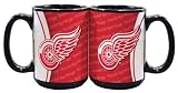 NHL Detroit Red Wings 15-Ounce Black Silhouette Mug (2 Pack)