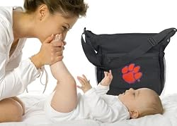 Clemson Diaper Bag Official NCAA College Logo Deluxe Clemson Tigers - Baby Bag - BEST Baby Shower GIFT for New Dad, Father or New Mom Mother GIFTS